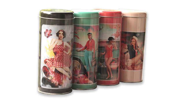 Retro Lady Storage Tins from Zansaar (www.zansaar.com)