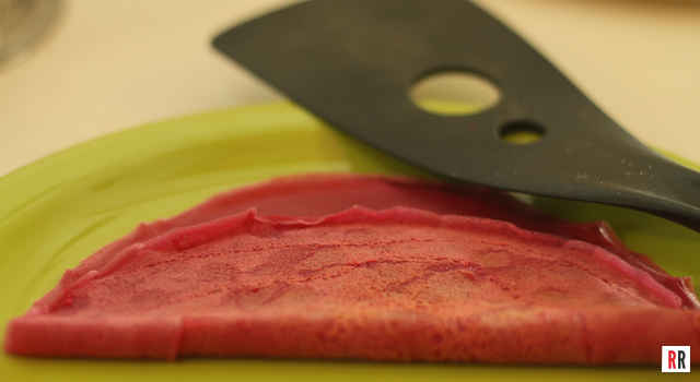 Real Reviews' Valentine's Day menu: Beetroot crepe